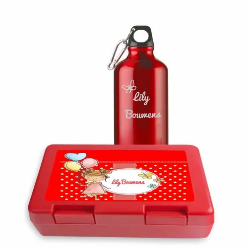 Gepersonaliseerde lunchbox en drinkfles