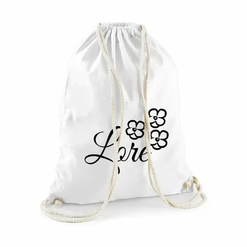 Sac à dos en coton personnalisé avec nom