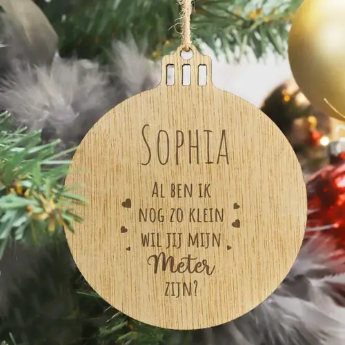 Pendentif de Noël en bois personnalisé