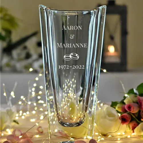 Vase en cristal Atoria avec gravure