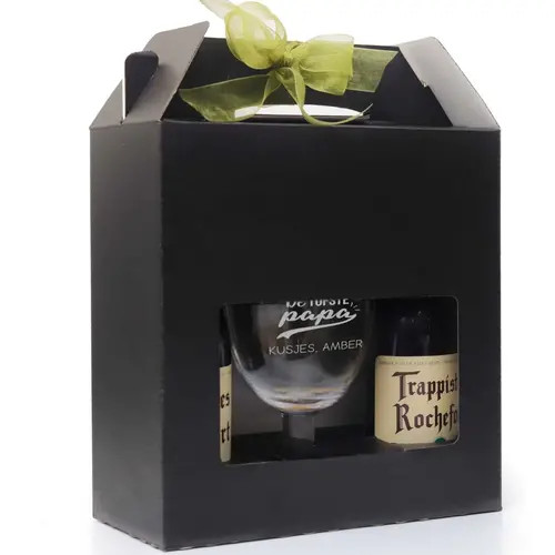 Trappist Rochefort cadeau met gepersonaliseerd glas