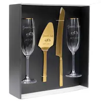 Taartschep en taartmes cadeau goud