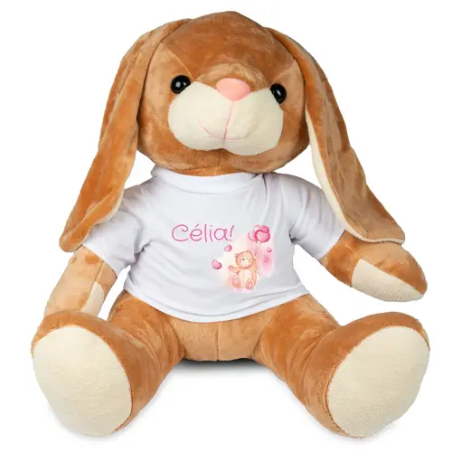 Peluche lapin géant personnalisé