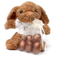 Lapin en peluche avec chocolat