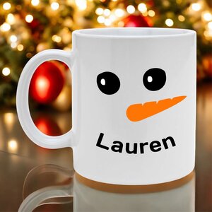 Mug bonhomme de neige avec nom