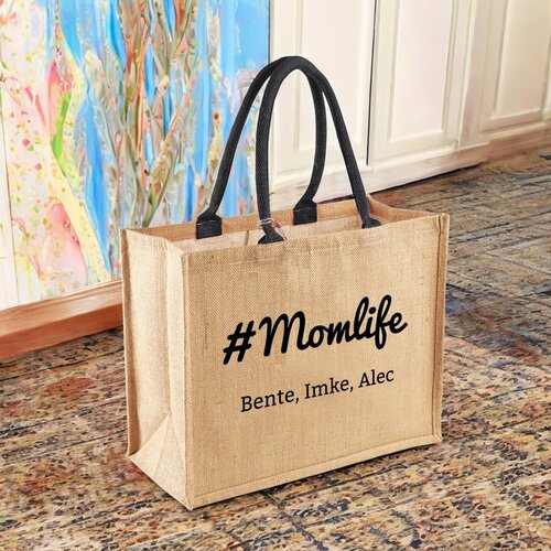 Sac shopping en jute personnalisé Sac shopping en jute personnalisé