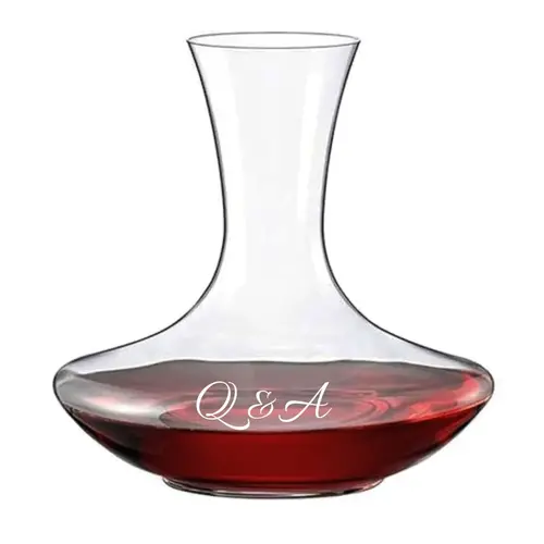 Wijn Decanter Kristal met gravering