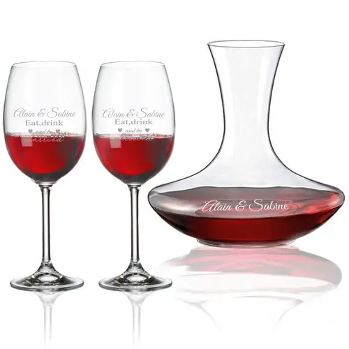 Decanter Geschenkset met gravure
