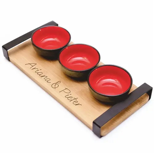 Gepersonaliseerd bamboe dienblad Gepersonaliseerd bamboe dienblad