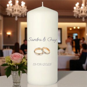 Bougie Mariage  avec personnalisation