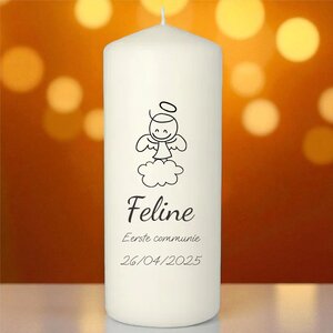 Bougie Communion avec texte