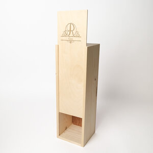 Wijnkist met schuifdeksel Wijnkist met schuifdeksel