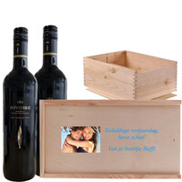 Caisse à Vin Duo vin rouge avec photo