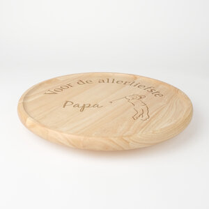 Draaiplateau Bamboe met personalisatie