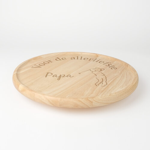 Draaiplateau Bamboe met personalisatie