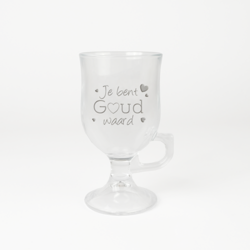 Irish coffee glas met gravering
