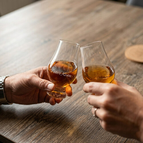 Whiskyglas met gravering Whiskyglas met gravering