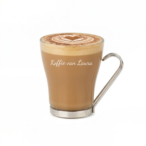 Capuccino glas met gravering