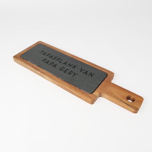 Gepersonaliseerde tapasplank met leisteen