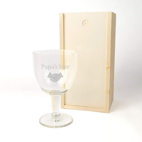 Verre à Bière trappiste avec texte