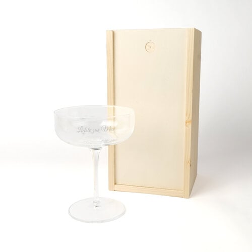 Cocktailglas met gravering