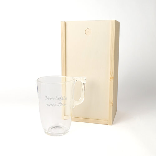 Glazen theemok met personalisatie Glazen theemok met personalisatie