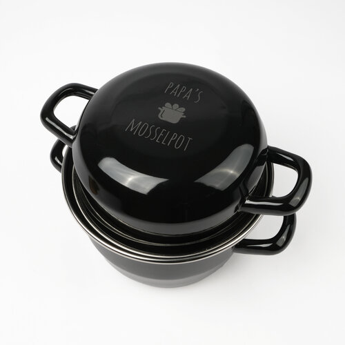Mosselpot met gravering Mosselpot met gravering