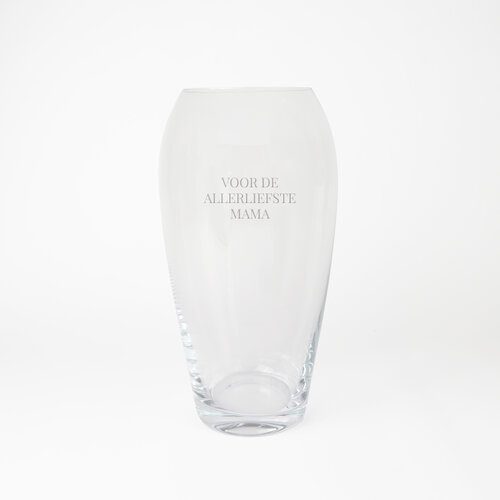 Vase bombé en verre avec gravure