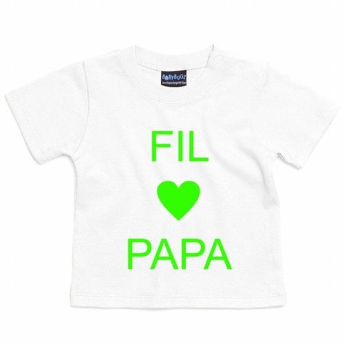 Baby T-shirt Korte Mouw met tekst