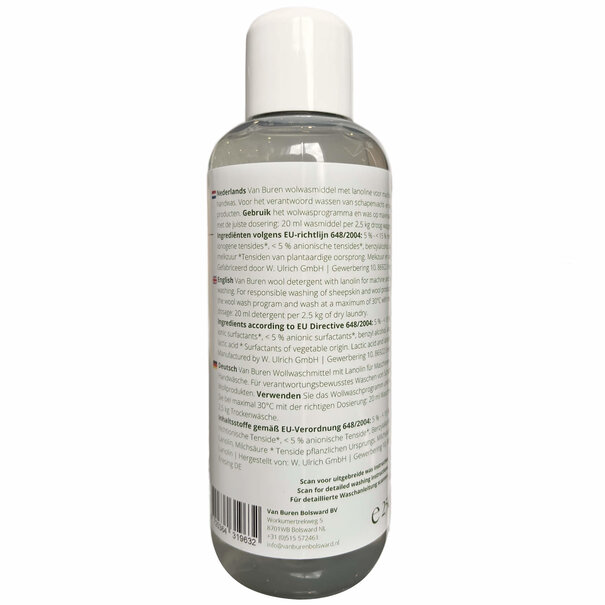 Van Buren sinds 1861 Wolwasmiddel met lanoline - 250ml