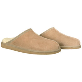 Van Buren Lamsvacht Heren Slipper Instap Pantoffel Camel