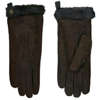 Van Buren Schapenvacht handschoenen - Bruin- Dames