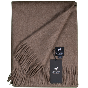 Van Buren Alpaca Wollen Plaid | Chocolade | 200x150cm