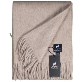 Van Buren Alpaca Wollen Plaid | Licht beige | 200x150cm