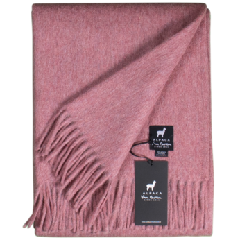 Van Buren Alpaca Wollen Plaid | Roze | 200x150cm