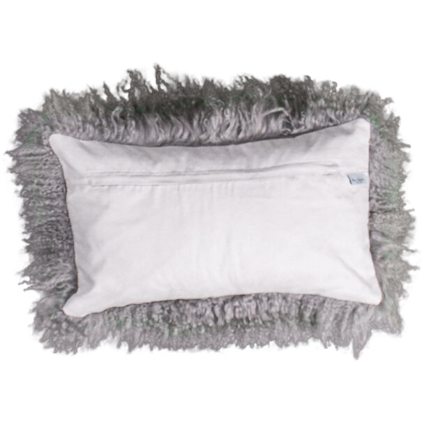 Van Buren sinds 1861 Tibetaans Schapenvacht Kussen - Taupe - 30x50cm