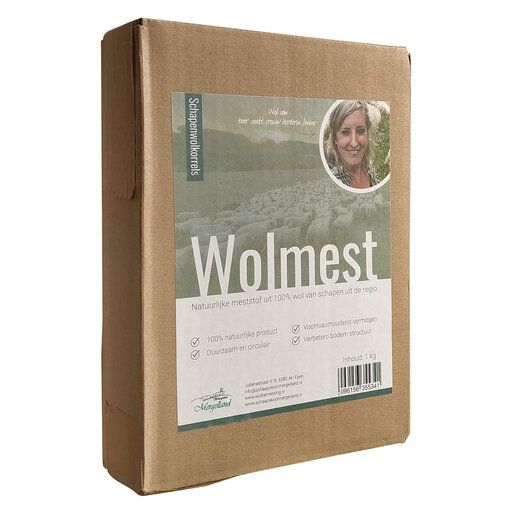 Schaapskooi Mergelland Schapenwolkorrels/ Wolmest - Schapenwol als meststof