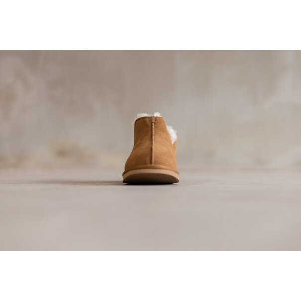 Van Buren sinds 1861 Lamsvacht Pantoffels Nooa Camel - Maat 37 t/m 49