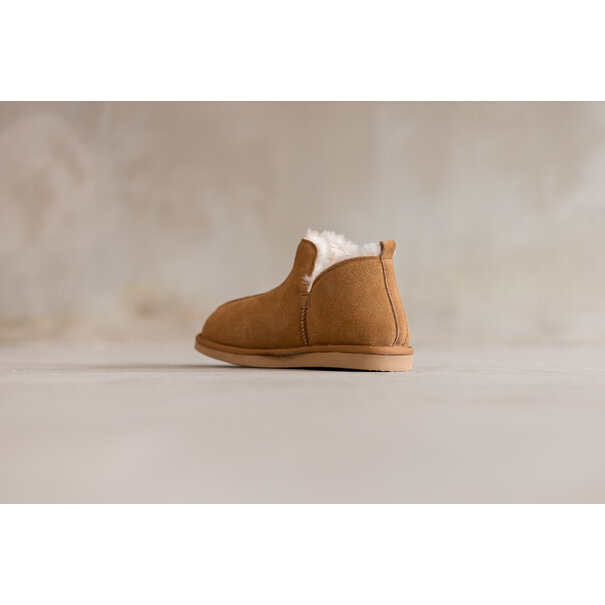 Van Buren sinds 1861 Lamsvacht Pantoffels Nooa Camel - Maat 37 t/m 49