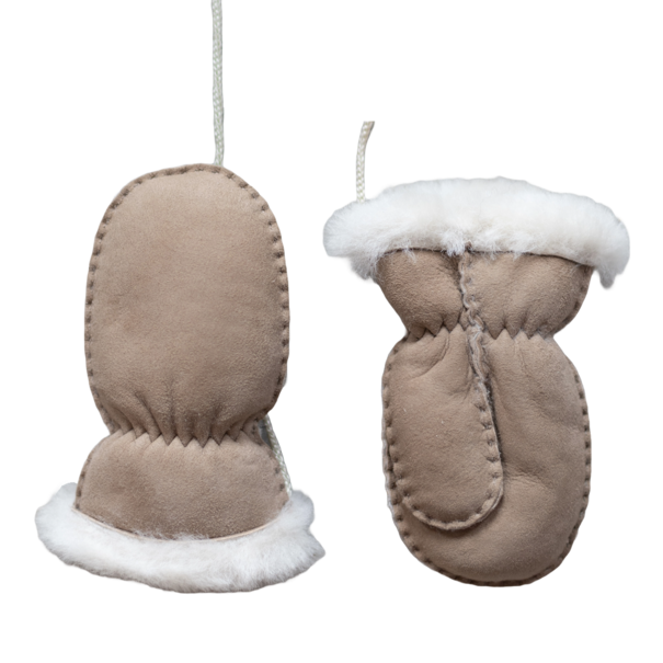 Van Buren sinds 1861 Schapenvacht baby & kinder wantjes - Taupe