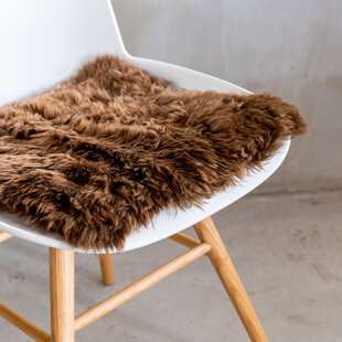 Chair Pad - Texels Schapenvacht - Bruin - 40 x 40 cm