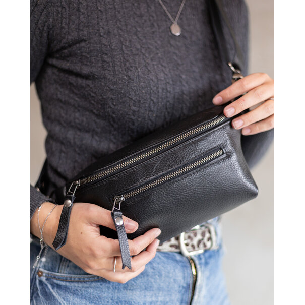 Van Buren sinds 1861 Fannypack - Zwart leder