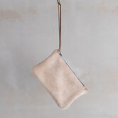 Koeienhuid clutch - Champagne
