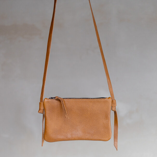 Van Buren sinds 1861 Crossbody clutch - Cognac leder