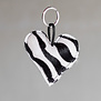 Sleutelhanger hart gevuld - Zebra