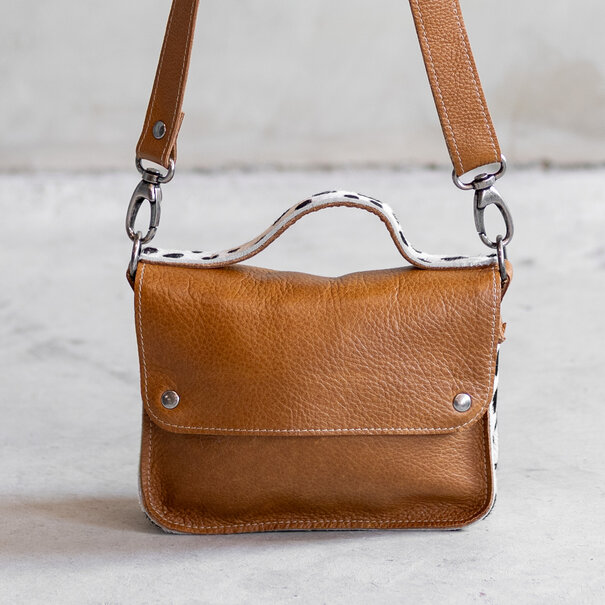 Van Buren sinds 1861 Tas Maren  - Cognac/Dalmatiër side