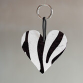 Sleutelhanger hart - Zebra