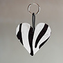 Sleutelhanger hart - Zebra