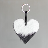 Sleutelhanger hart - Zwart/wit
