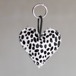 Sleutelhanger hart gevuld - Mini dalmatiër